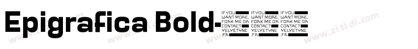 Epigrafica Bold字体转换